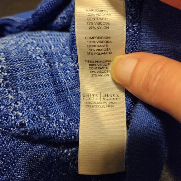 WHBM Blue Ombré Knit Blouse - Picture 9 of 11